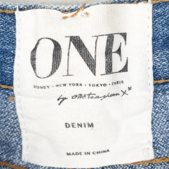 ONE By ONE TEASPOON Bonitas Low Waist Medium Rise Button Fly Jean Shorts - Picture 5 of 6